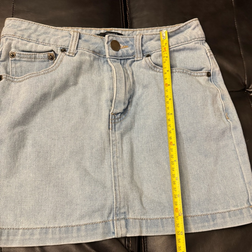 Light Blue Denim Skirt